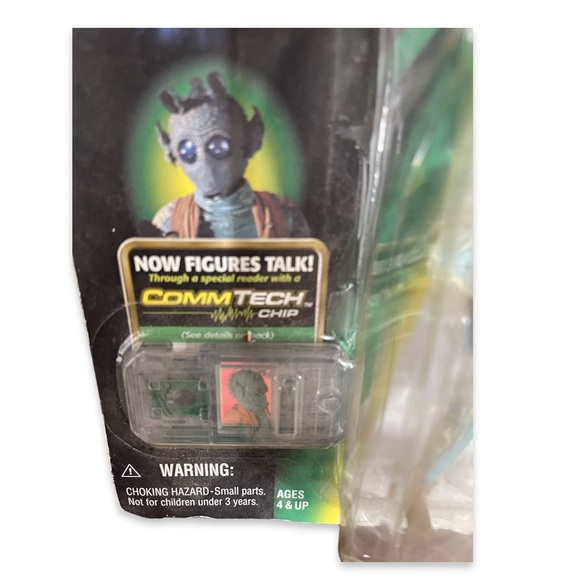 Star Wars Action Figure: Greedo with Comtech chip: Sealed: 90’s Hasbro Toy - Picture 2 of 4